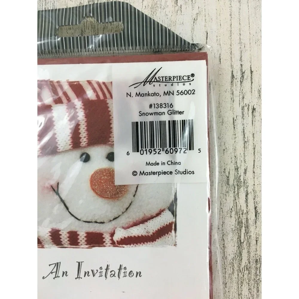NEW Masterpiece Studios Holiday Christmas Party Invitations Snowman 10 Count